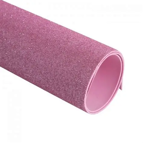GOMA EVA CON BRILLO  ROSADO